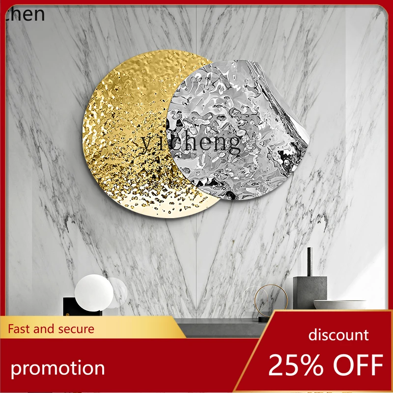 YFY Stainless Steel Decorative Painting Metal Installation Painting Round Entrance Painting Modern Light Luxury High-end Wall