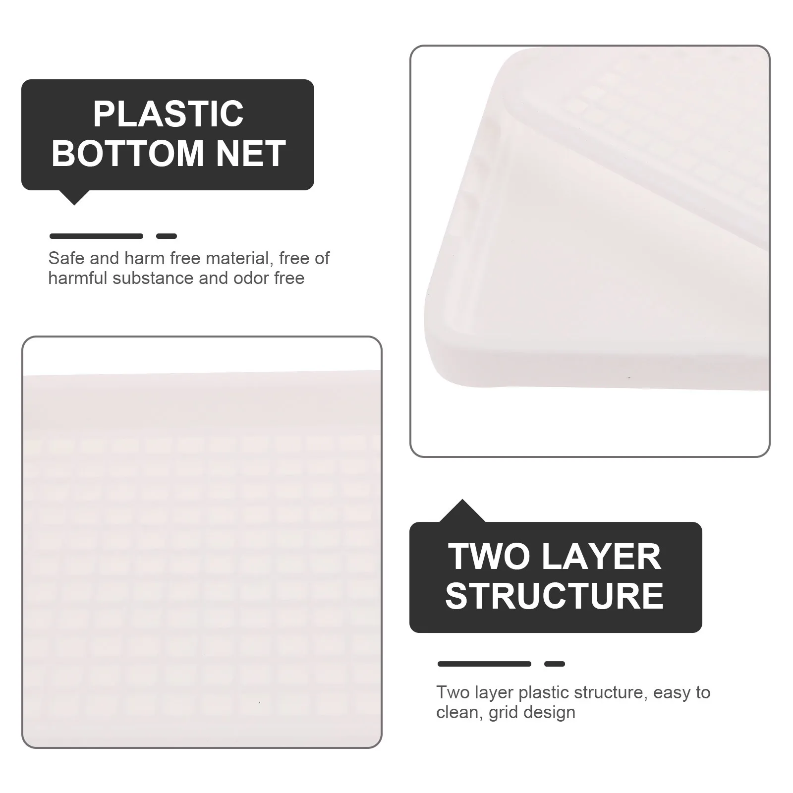 Suministros de limpieza para mascotas, caja de arena grande para conejitos, jaula fija, inodoro, orinal para conejos, Base gruesa antideslizante, caja de arena para conejitos