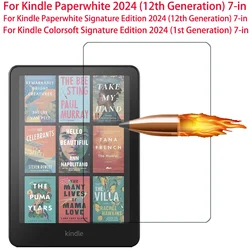 Tempered Glass For Kindle Paperwhite 2024 (12th Generation) 7-in For Kindle Colorsoft Signature Edition 7'' Screen Protector