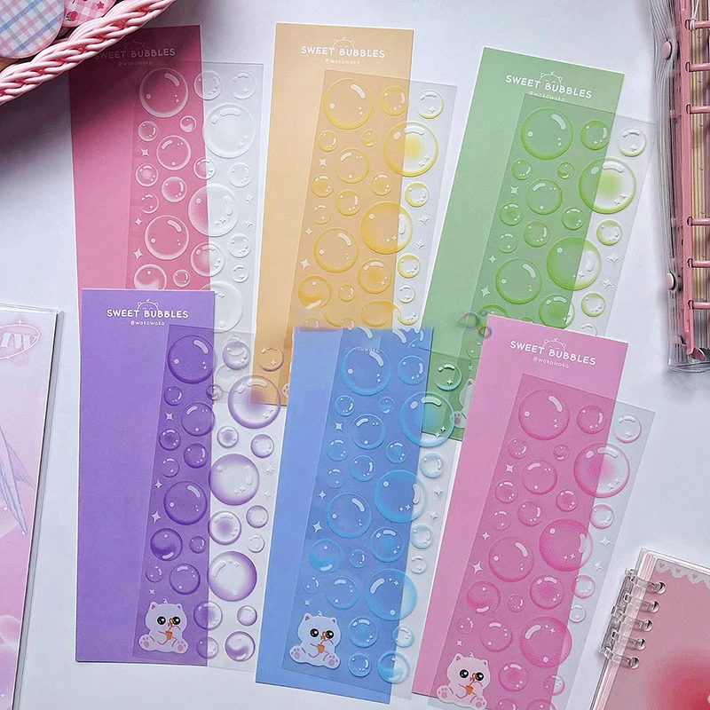 Transparent Bubble Decal Stickers Fashion PET Bubble Phone Luggage Decoration Stickers Creative DIY Hand Account Stickers