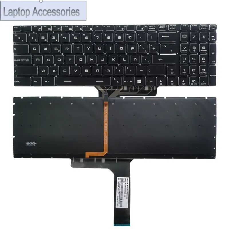 New Backlit Spanish Keyboard For MSI GT62 GT72 GE62 GE72 GS60 GS70 GL62 GL72 GP62 GP72 CX62 GS63VR GS73VR GT72VR GT83VR GE62V SP