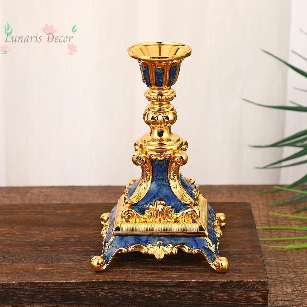 European hot-selling classical single-ended candlestick home wedding ornaments, craft metal decorations