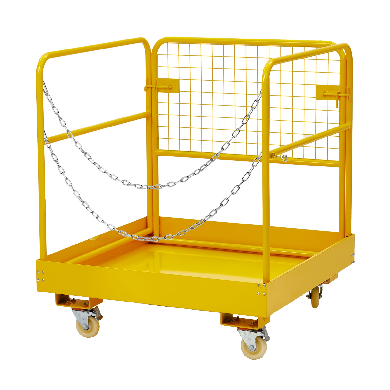 36 inch Forklift Safety Cage, Heavy Duty Collapsible Forklift Work Platform,1200LBS Capacity For Most Aerial Jobs