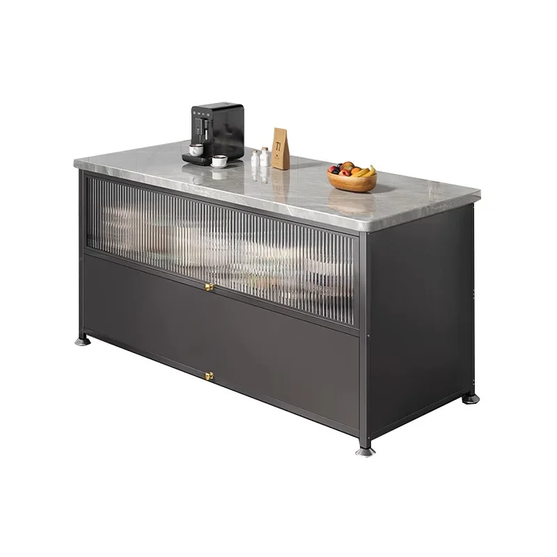 Slate kitchen rack floor-to-ceiling household dining side storage locker multi-layer function integrated against the wall cupboa