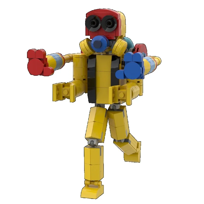MOC player gas mask creative building blocks horror puzzle adventure game character assembly model brick toy gift for time fans view 5