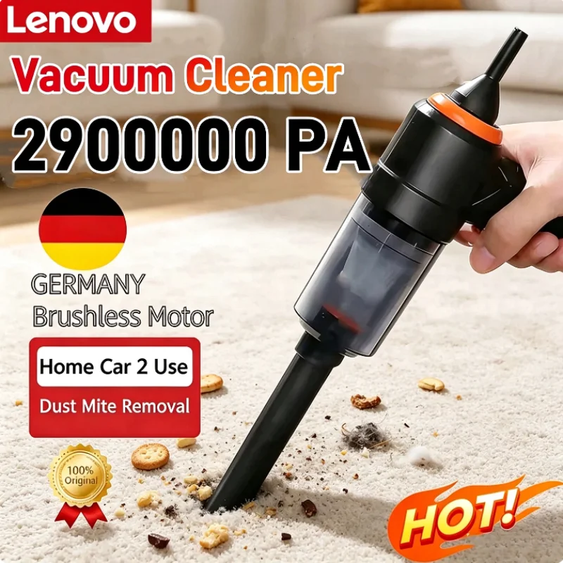 Lenovo 2990000PA Wireless Car Vacuum Cleaner Wet Dry 120W Cordless Handheld Auto Vacuum High Power Cleaner For Home Office