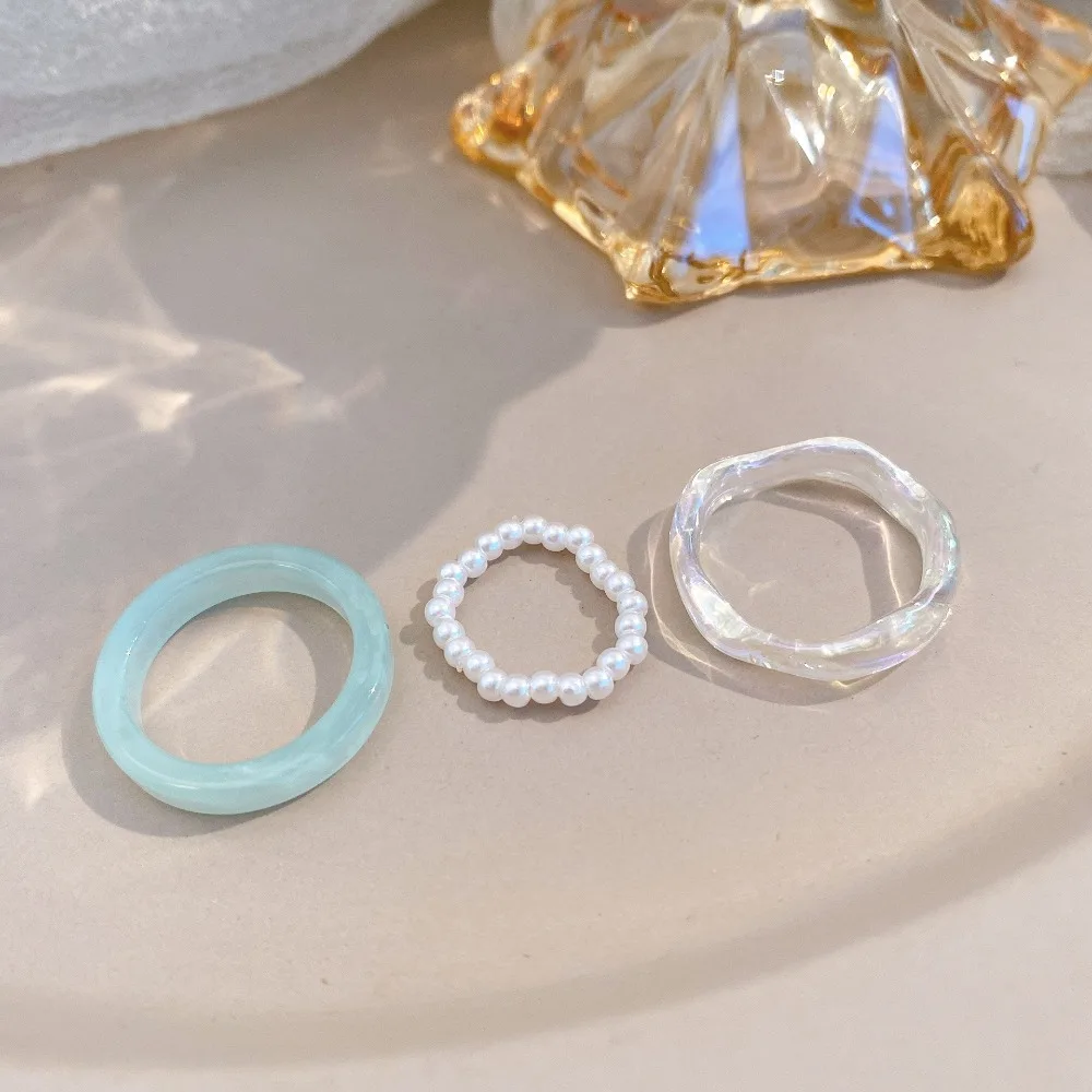 1/3 Pcs Rings Vegetarian Circle Spherical Shape Rings Women Knuckle Unisex Rings Minimalist Accessories Fashion Jewelry