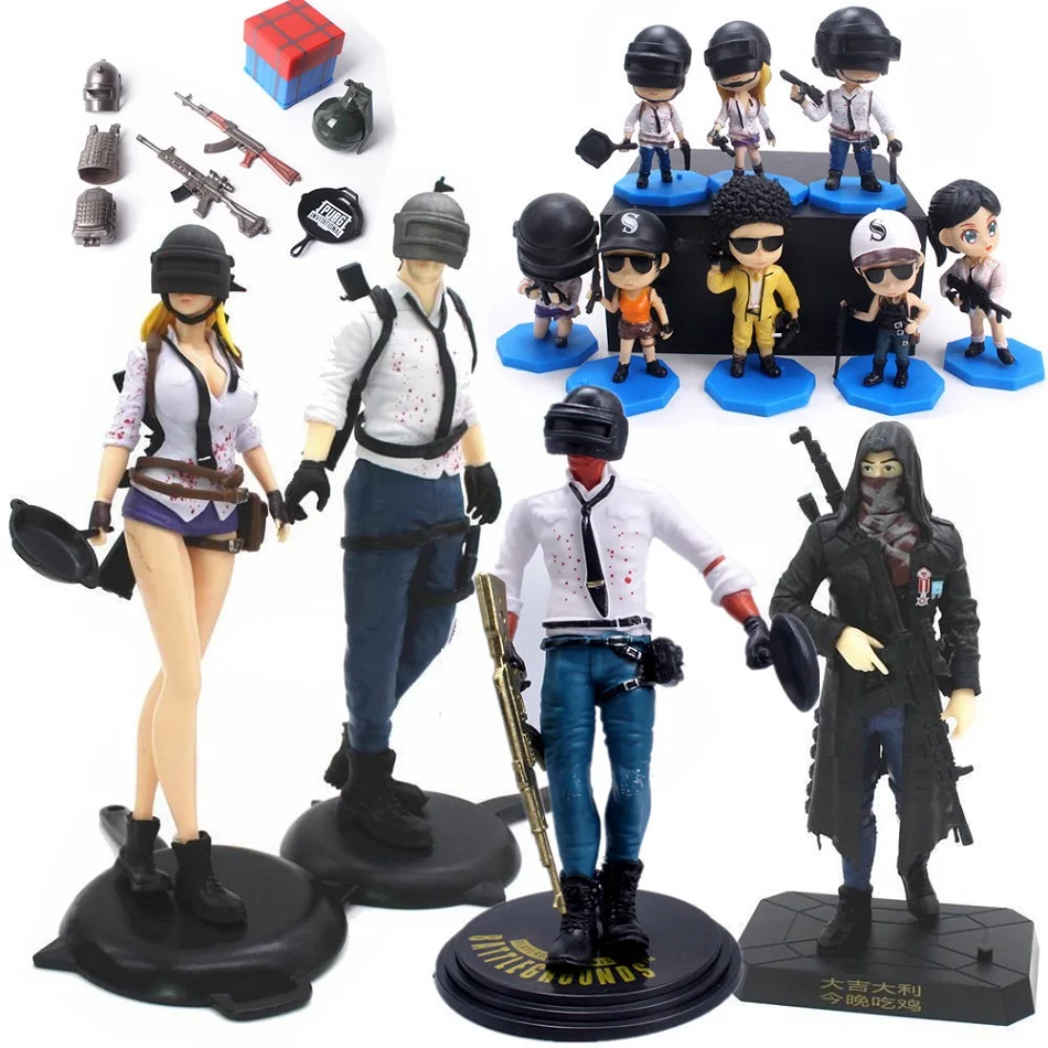 Game PLAYERUNKNOWN’S Cake Topper Anime Figure PUBG Party Happy Birthday Cake Decoration Supplies PVC Ornaments Boy Kids Gift