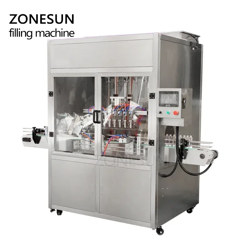 ZONESUN Automatic Pneumatic High Speed Beverage Production Line Cans Beer Drinking Water Milk Oil Filling Machine
