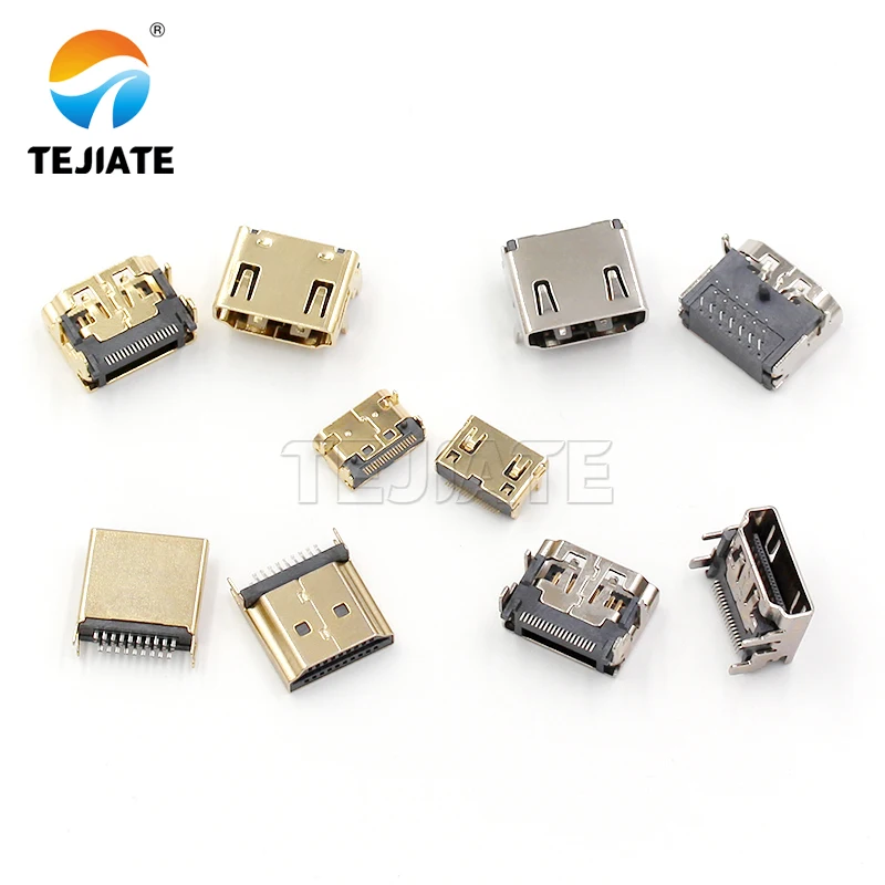 Złącze HDMI o wysokiej rozdzielczości męska szyna żeńska gniazdo zwykłe pozłacane 19P1.6 szyna męska wtyczka HDMI