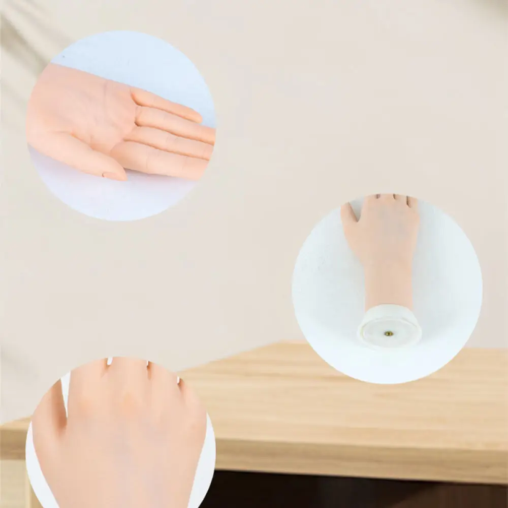 Flexible Silicone Hand Model For Nail Art Training Realistic Mannequin For Jewelry Ring Bracelet Watch Display Tool