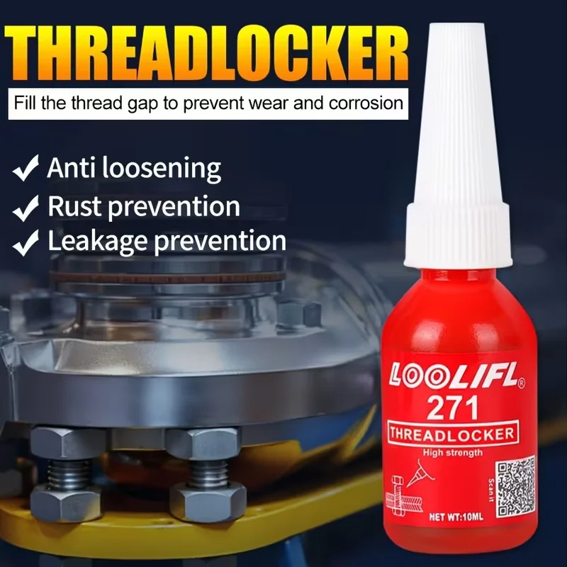10ml 50ml Thread Locker 243 Medium Strength 271 High Strength Anaerobic Glue for Bolts Nuts Screws Locking & Sealing
