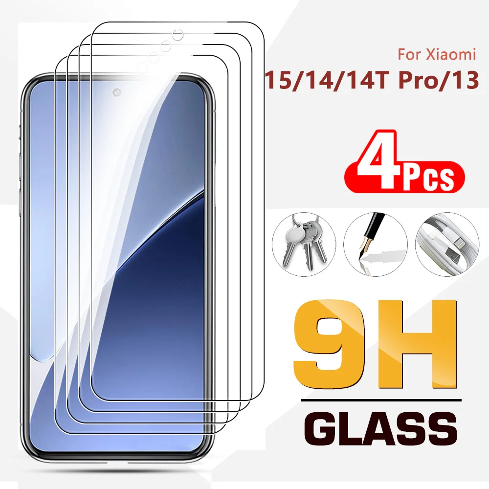 4PCS Phone Front Film For Xiaomi 15 Mi 15 Xiaomi15 14 13 Screen Protector Mi 14T Pro 14TPro Mi15 14 13 Xiaomi13 Protective Glass