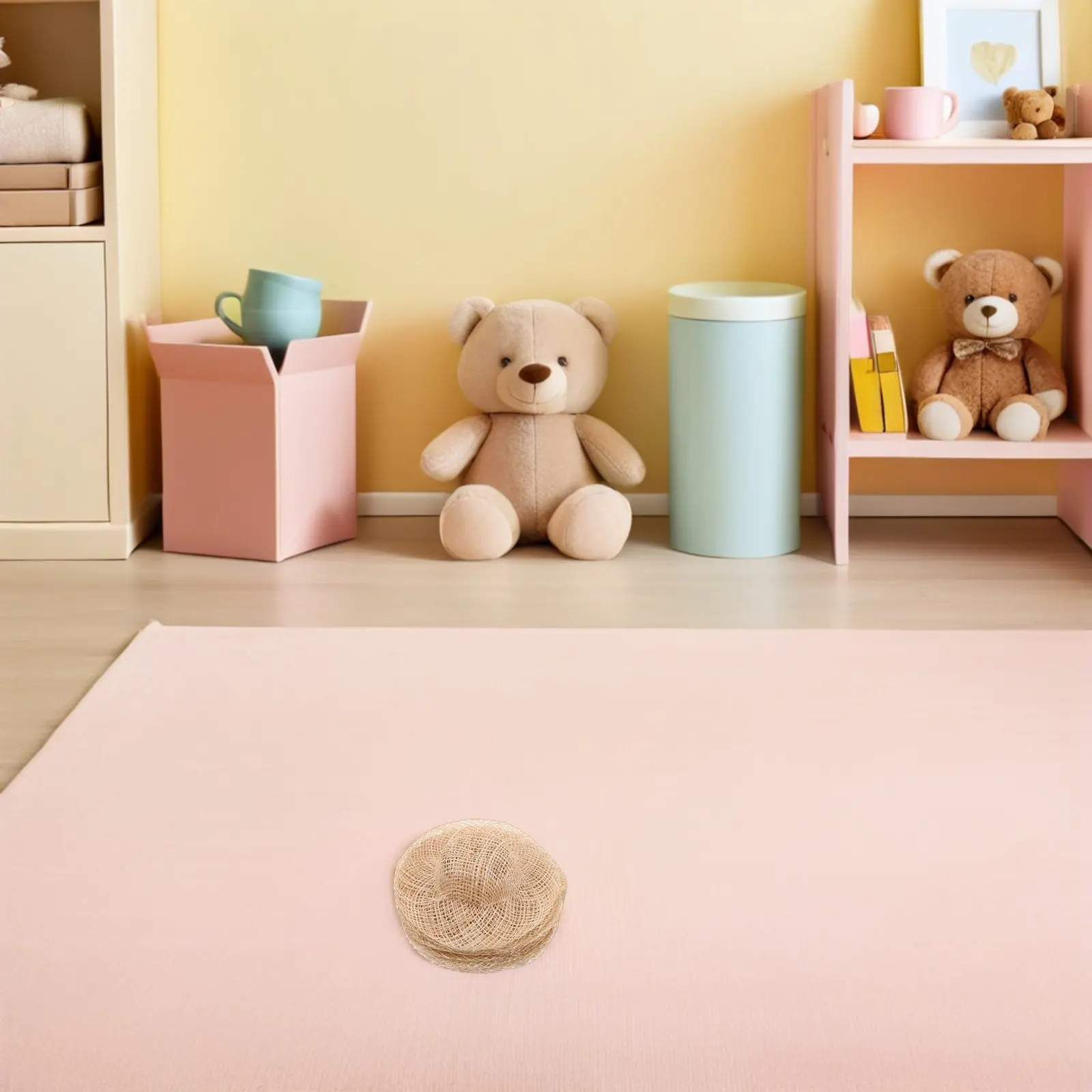 

6 шт. натуральных мини-шляпок из соломки, 8 см, ручной работы, для декоративных украшений, основы для фасцинаторов, аксессуары в стиле бохо