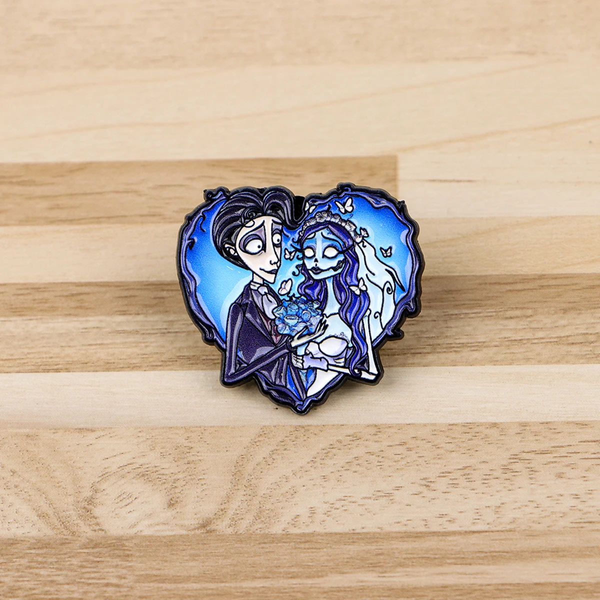 Heart Enamel Pins Horror Movie Brooches Badges for Backpacks Jackets Hats Couple Jewelry Gifts Cosplay Accessories view 3