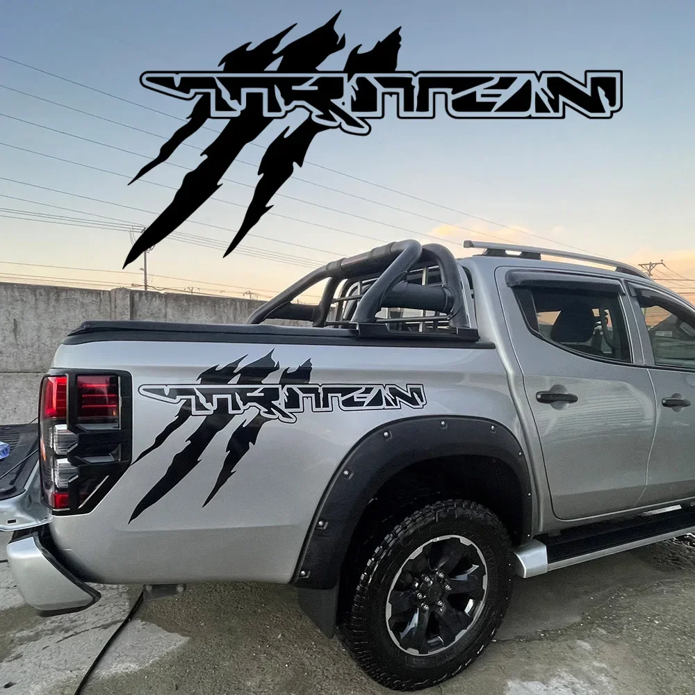 2pcs Pick Up Stickers 4x4 Vehicle Graphics Decals for Mitsubishi L200 TRITON CLAWMARK Pickup Truck Vinyl Accessories stickers