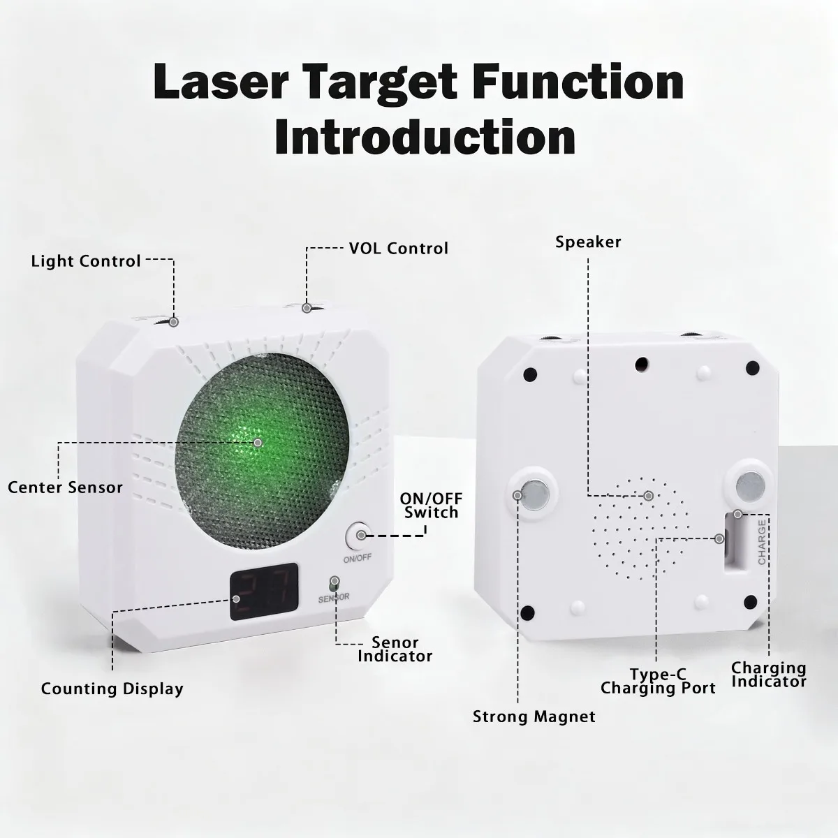 Infrared Induction Electronic Scoring Laser Target For 7.62x39 308win 223rem 9mm 44mag 357 12GA Laser Dry Fire Training Bullet