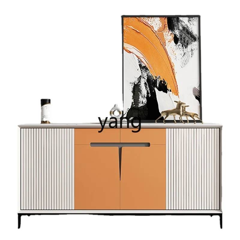 

Yjq Sideboard Cabinet Modern Minimalist Storage Cabinet Integrated Wall Wine Cabinet Tea Light Luxury Hallway