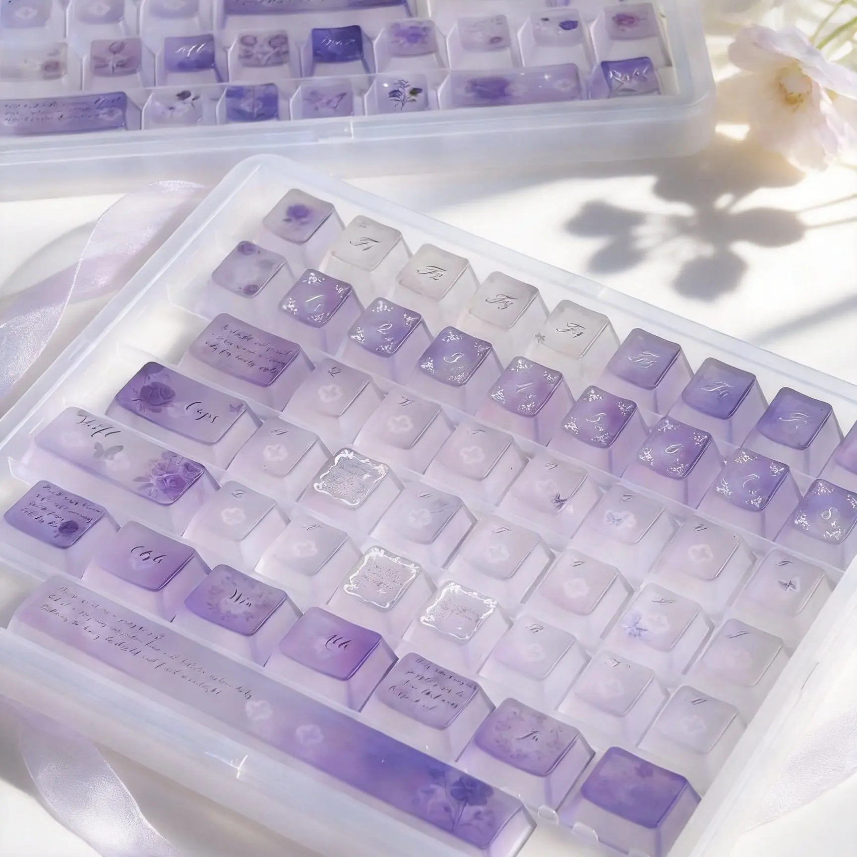 Purple rose fog-permeable version Original high matte texture 120 pieces Suitable for mechanical cross shaft