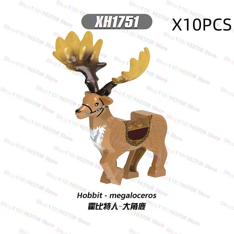 Castello militare medievale Cavalieri Cavalli in legno Lupi Orsi Alce Animali Selle Giocattoli Mini Action Figures Regalo di Halloween