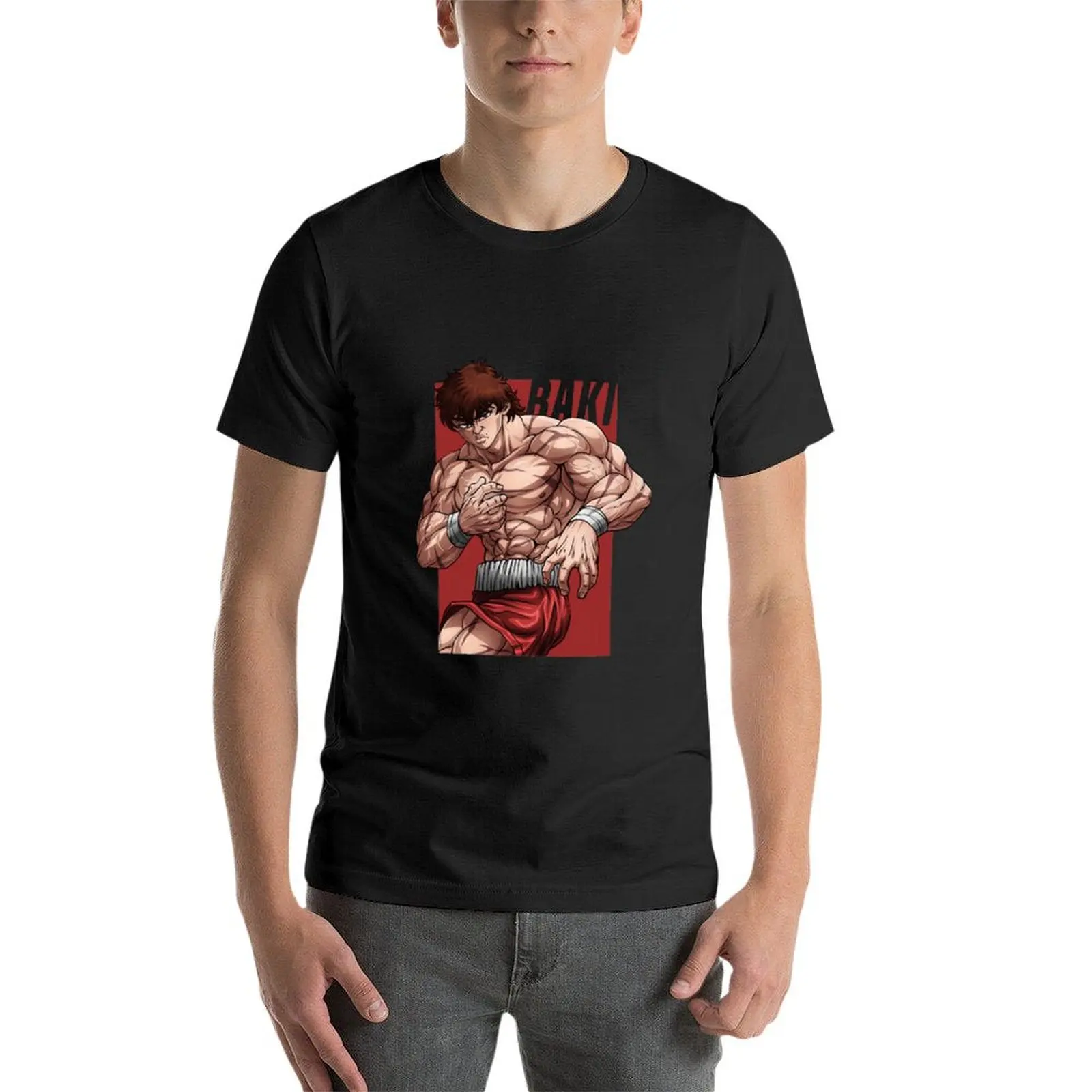 Baki Hanma-Camiseta de algodón para hombre, blusa sublime de pesos pesados