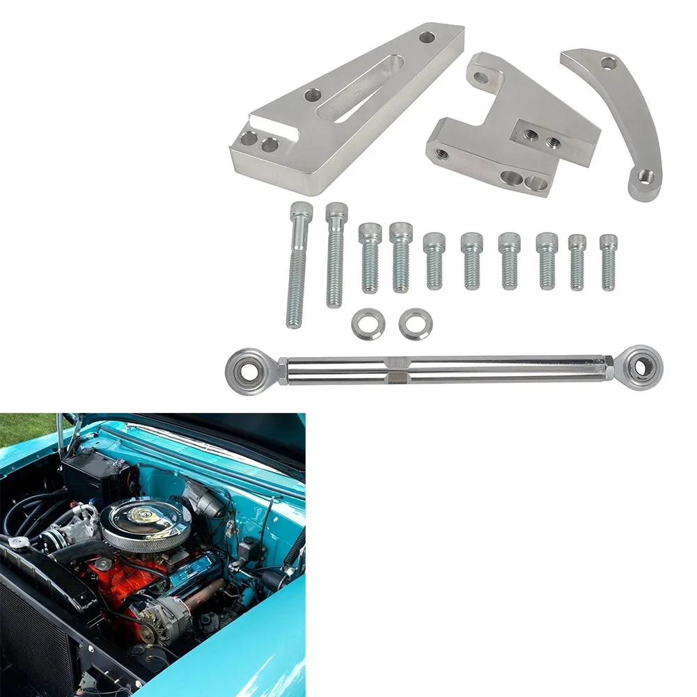 

Комплект кронштейнов генератора (1 шт.) для Chevrolet Small Block 1955-1968 годов, для моделей SBC с коротким водяным насосом (SWP), алюминий T-6061