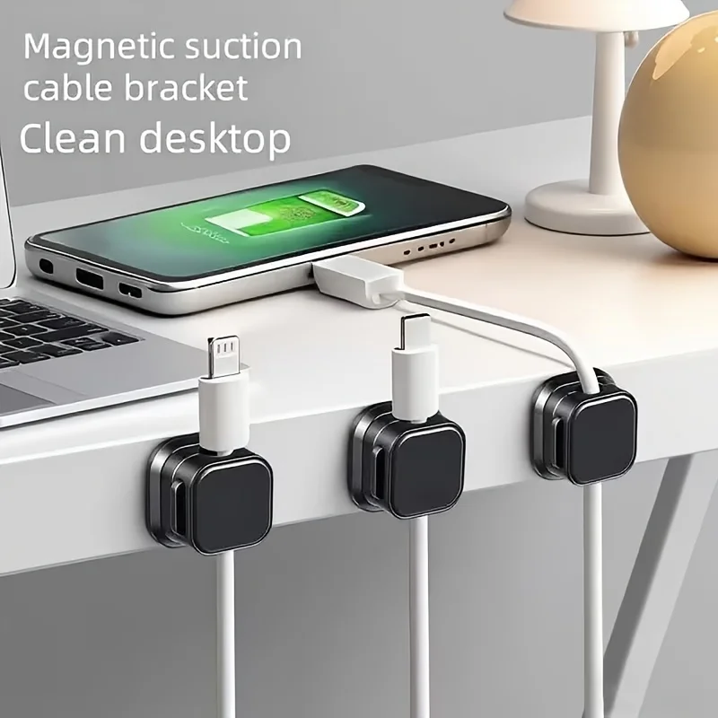 4/2 Pack (12 Pieces Per Pack) Data Cable Organizer, No Drilling Required, Cable Clip Storage Socket, Self-Adhesive Network Cable, Cable Tie, Nail-Free Cable Manager