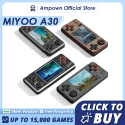 MIYOO A30 Handheld Game Console 2.8'' IPS Screen Linux System Horizontal Retro Emulator Video Console Vibration Motor Kids Gifts