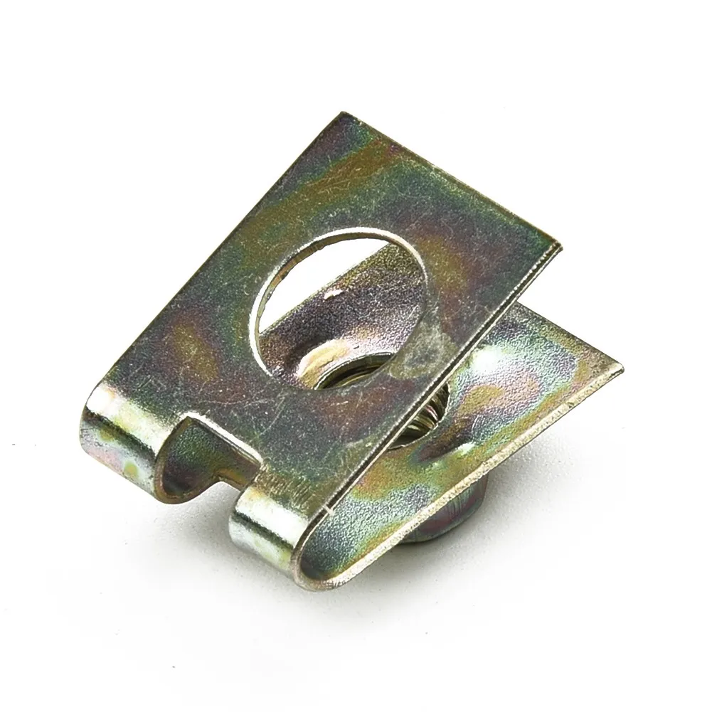 High Quality U-Shape Clips Car Clips Spring Metal 20X Copper Tone Speed Nuts For Fixing Wires For Securing Wires