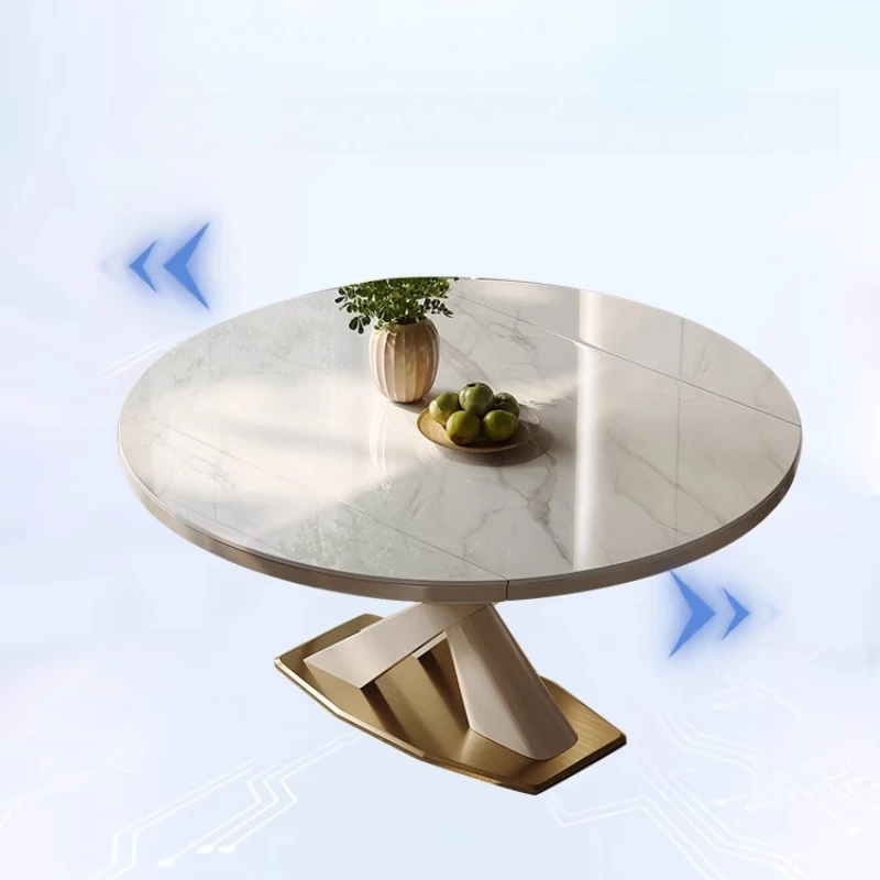 طاولة طعام قابلة للطي مستديرة حديثة وبسيطة فاخرة تصميم شقة منزلية لغرفة المعيشة الاسكندنافية أثاث منزلي Mesa Para Cocina #5