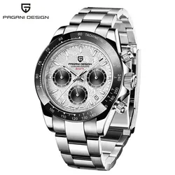 PAGANI DESIGN 2024 New Men's Watches Meteorite Dial Quartz Watch Men 100M Waterproof multifunction Sports Chronograph Watch Men