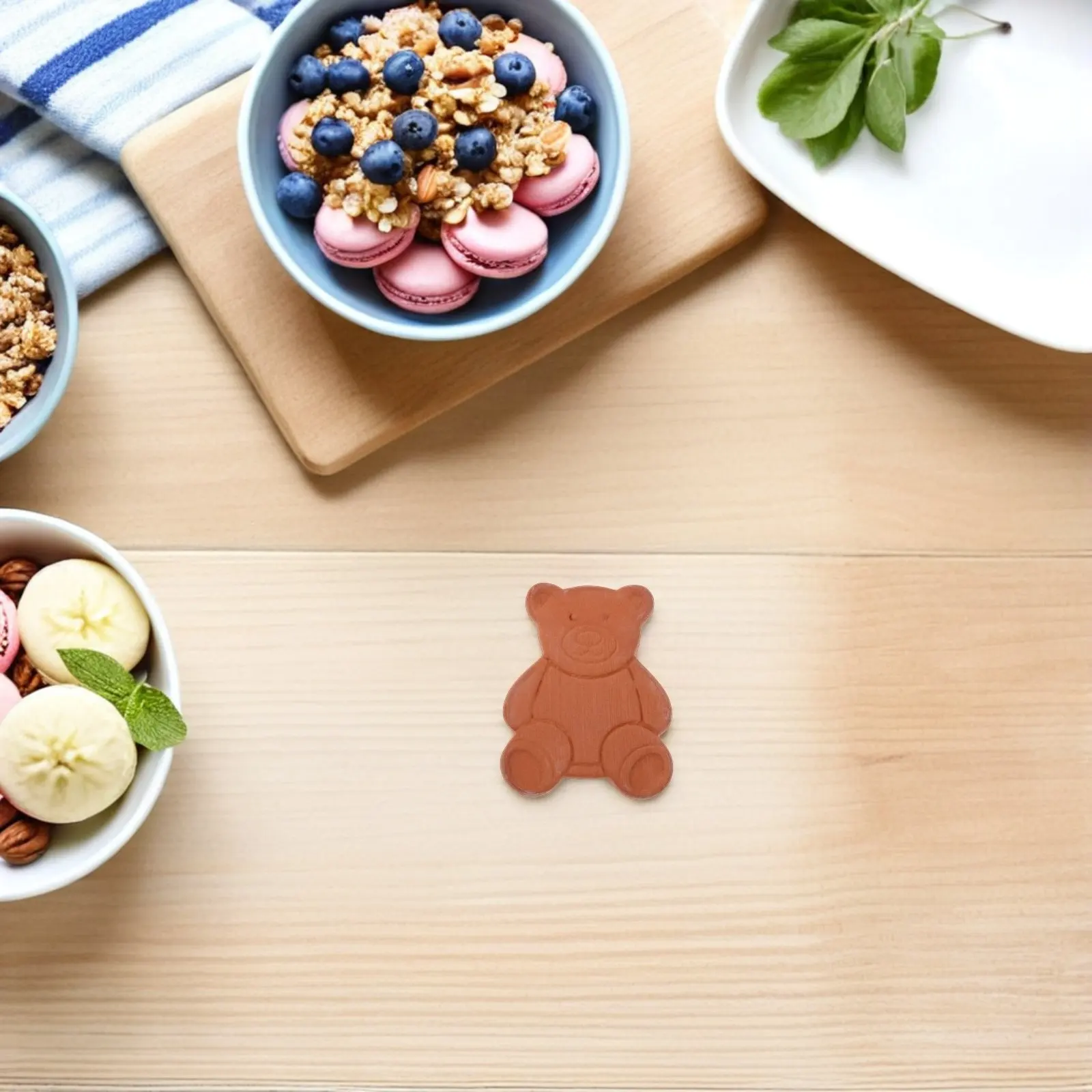 

3Pcs Terracotta Bear Sugar Softener Disc Brown Sugar Keeper Snacks Cookies Freshness Keeper Food Storage Moisture Absorber