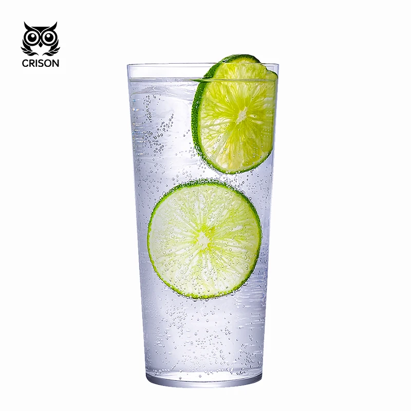 CRISON LD3802/LD3803 Japanese Style Thin Crystal Glass Minimalist Long Drink Cocktail Cup, Juice Cup, Iced American Coffee Cup