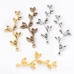 20pcs Tree Branch Leaf Charms Pendants DIY Metal for DIY Necklace Bracelet Craft Jewelry Making Components Crafts Wholesale