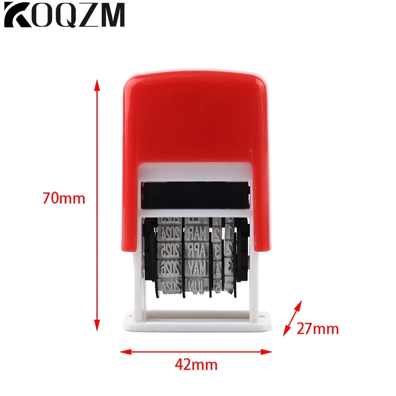 Mini Auto Tinta Selos para Material de Escritório Embossing, Back Ink Data Stamp, DIY Grip Conta Conjunto Almofada De Tinta