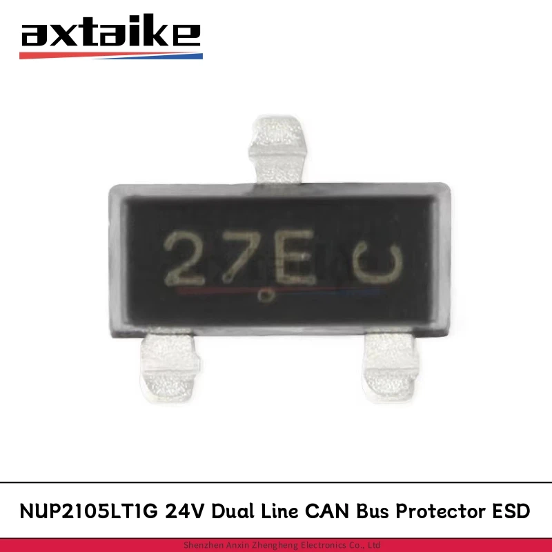 50PCS NUP2105 NUP2105L NUP2105LT1G 27E SOT-23 SZNUP2105L SMD 24V 350W Dual Line CAN Bus Protector ESD Diode Transistor