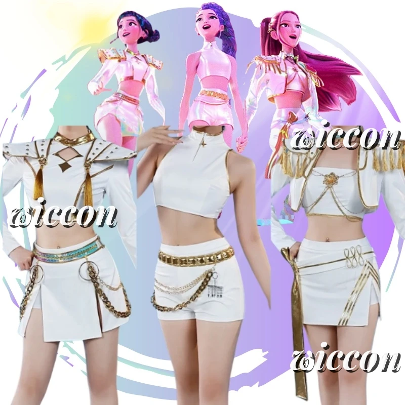 

HUNTRIX K-Pop Mira Rumi Zoey Demon Hunters сценические костюмы для косплея на Хэллоуин для девочек, групповой наряд для ролевых игр, женский костюм What It Sound Like