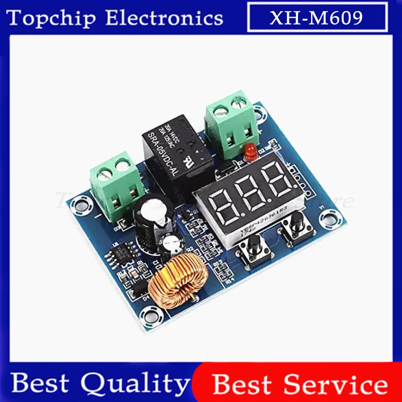 XH-M609 Low Voltage Disconnect Switch Cut Off 12V 24V 36V Digital LED Display Over-Discharge Protect for 12-36V Lithium Battery