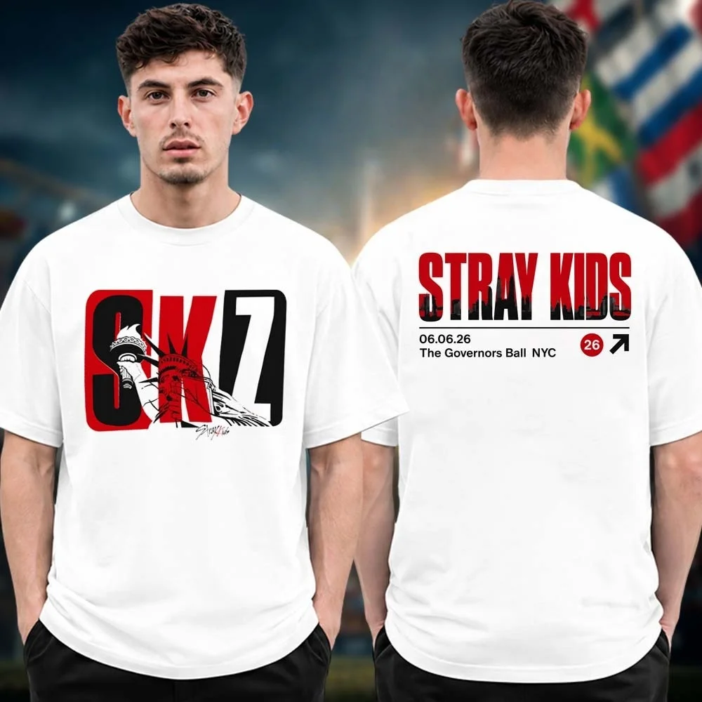 Stray Kids The Governors Ball NYC T-shirt Men Women Summer 100 Cotton Clothing Fashion High Quality Short Sleeved Top Streetwear