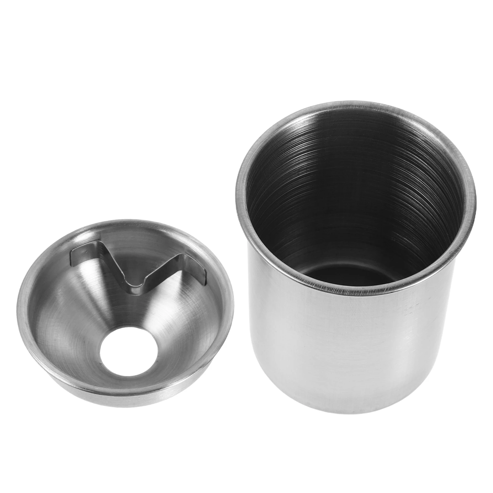 

Car Ashtray Lid Round Portable Ashtray Travel Smokers Stainless Steel Durable Funnel Windproof Office Car Usage