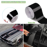 Gloss Black Mouldings Trim Wraps for Car Styling Bumper Side Skirt Sticker Adhesive Tape Car Door Sill Trunk Edge Protection
