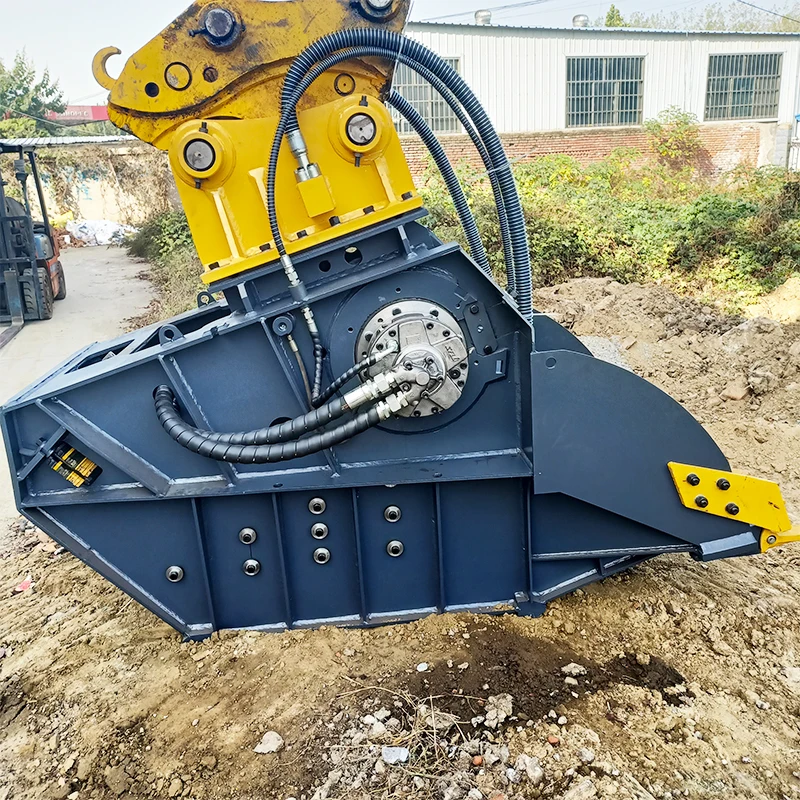 Excavator Concrete Crusher Bucket Hydraulic Rock Jaw Crushing Attachment Demolition Recycling Heavy Tool Equipment