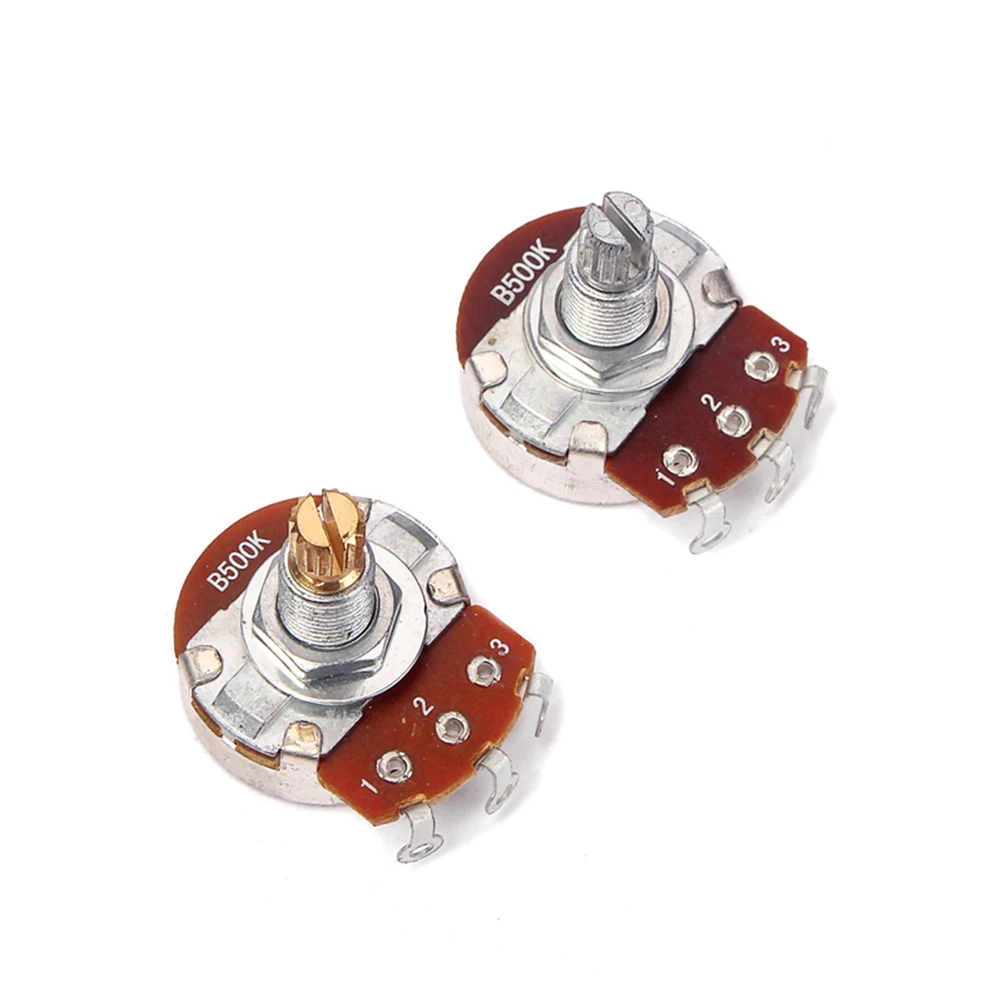 

Long Pole Bent Feet B500k Solder Lugs Guitar Volume Potentiometer Audio-potentiometers Amp