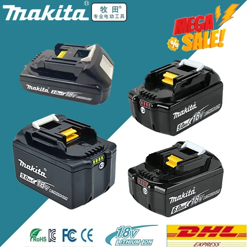 

Original Makita 18V 2Ah/5Ah/6Ah/9Ah Battery, for Makita BL DTD DTW DAS DDF TD TW BCS BDA BDF DMP GA Power Tools Battery