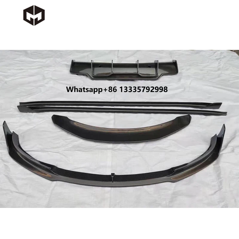 

Carbon Lips for MODEL 3 Carbon Fiber Front Lip Side Skirts Rear Diffuser Lip Vst Style Body Kit for Tesla MODEL 3
