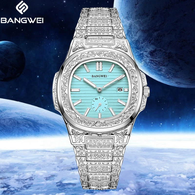 

BANGWEI LIGE Original Design Quartz Man Watch Casual Simple Stainless Auto Date Waterproof Luxury Men's Wristwatch Reloj Hombre