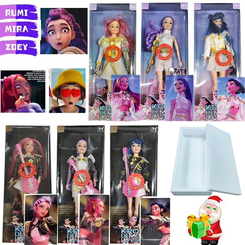 

Anime K-Pop Demon Hunters Dolls - Rumi & Mira & Zoey Toy with White Clothes Perfect Birthday Surprise Gift for K-Pop Fans