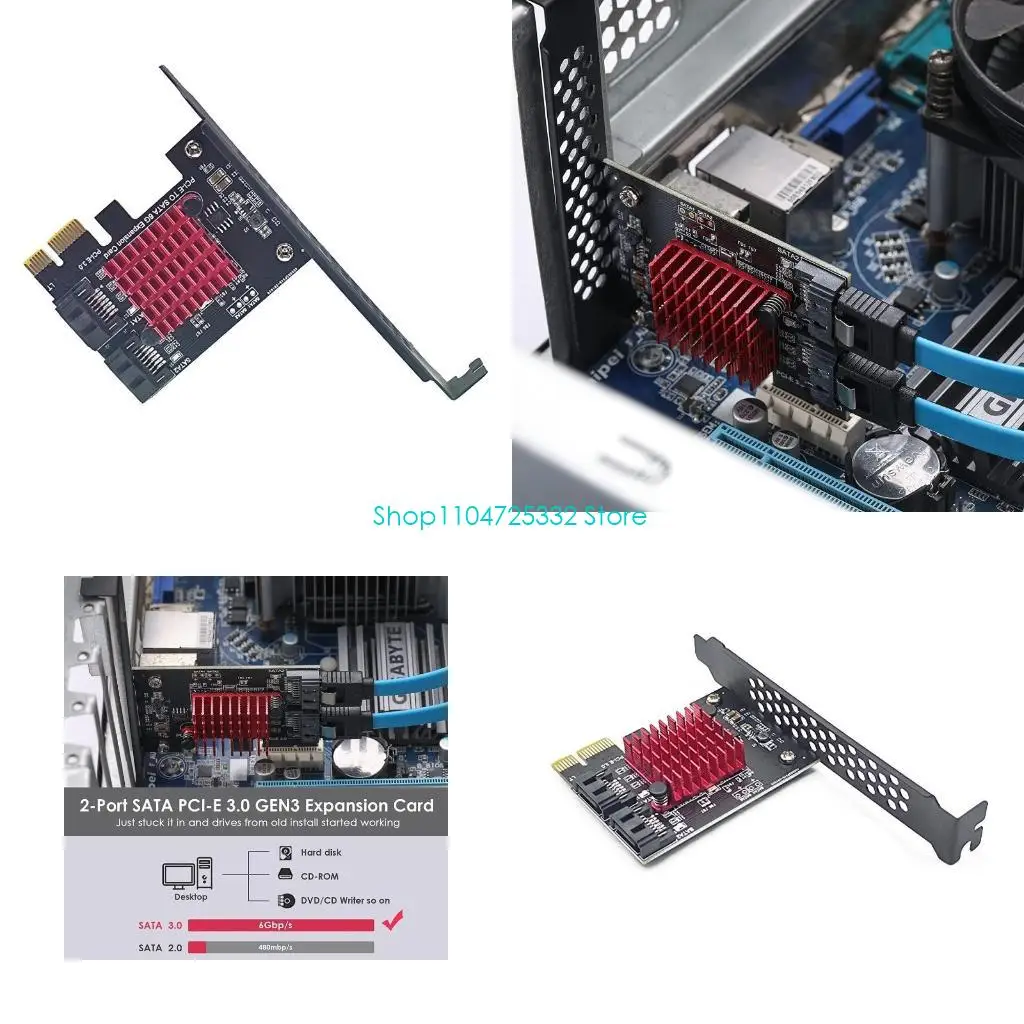 P5EA PCI-E 1X GEN3 to sata3.0 Expansion Card PCIE 6Gbps JMICRON + JMB582 Chipset