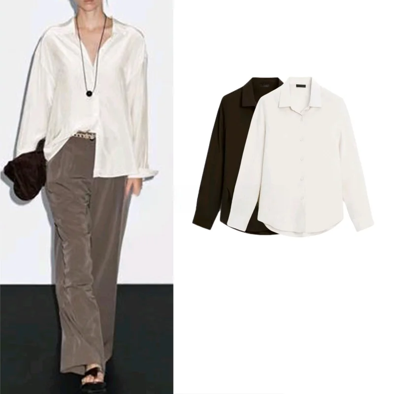 

Ele Long Sve с воротником irt, женская мода для поездок на работу, смесь хлопка и полиэстера, дышащая, удобная, новое поступление