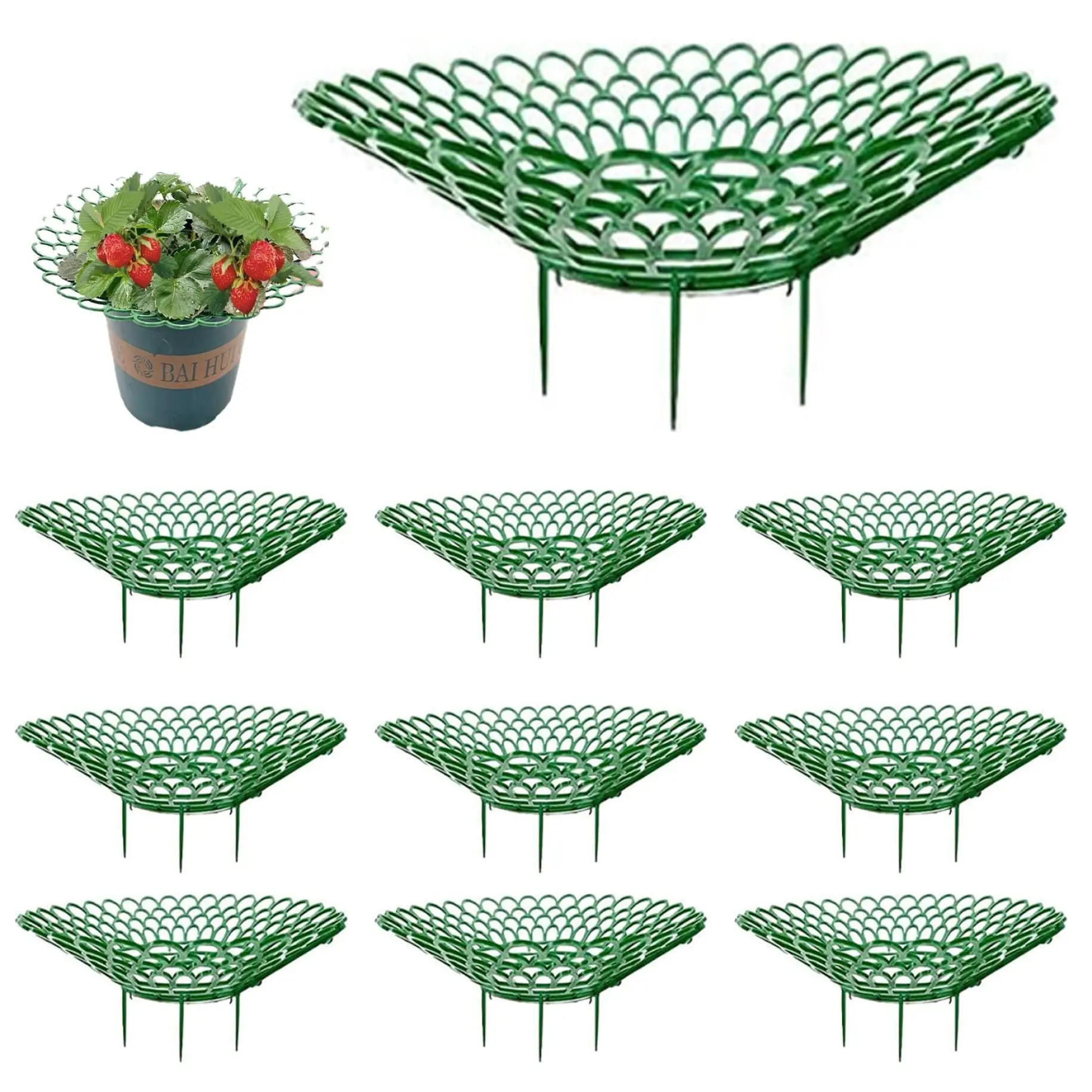 

10 шт. опора для клубники-опора для клубники, подставка для растений, стойки, защитная рамка, держатель, клетка